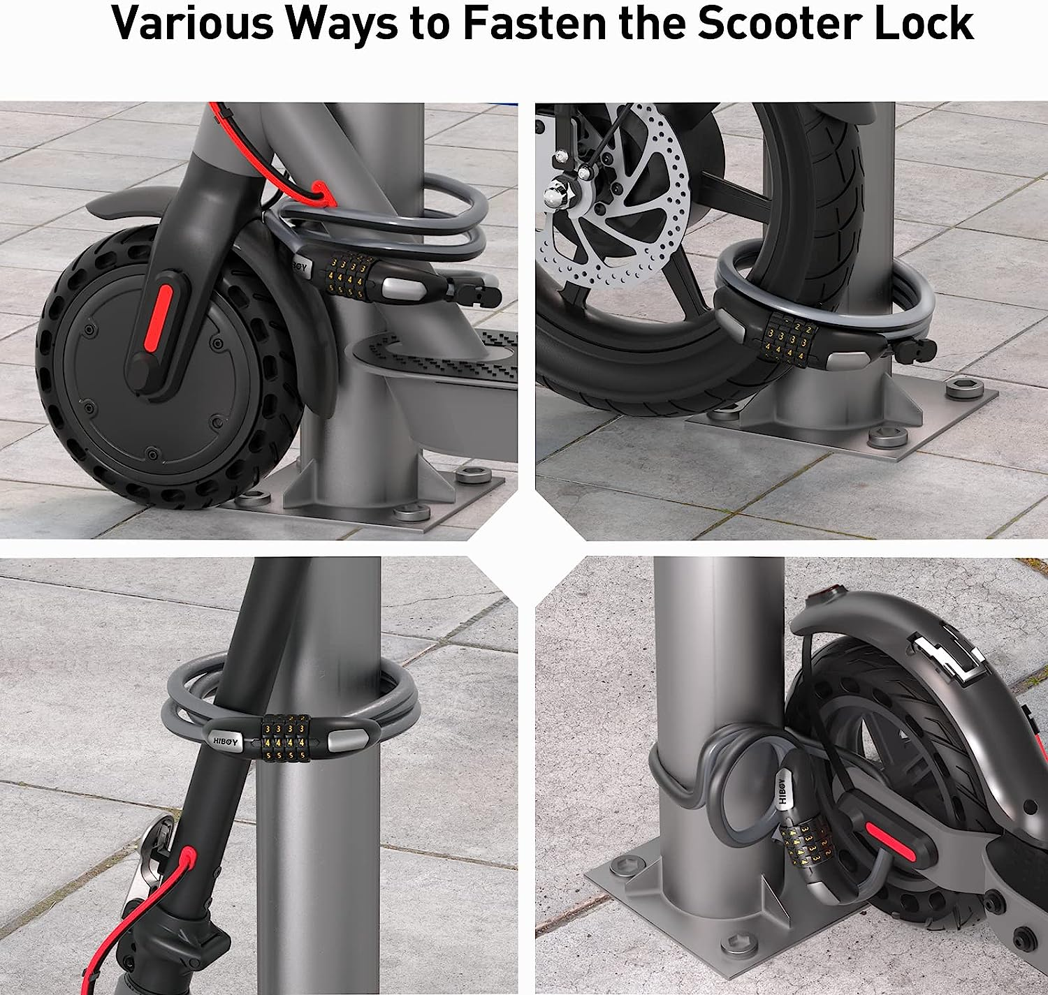 Hiboy Cable Wire Lock for Bike and Scooter