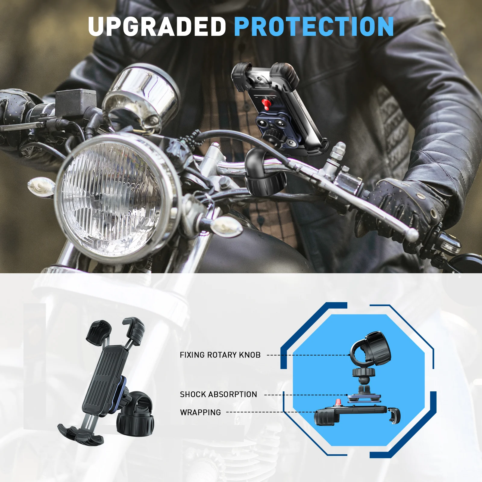 Hiboy Anti-Shake Phone Mount Holder for Bike Scooter Motorcycle Bicycle